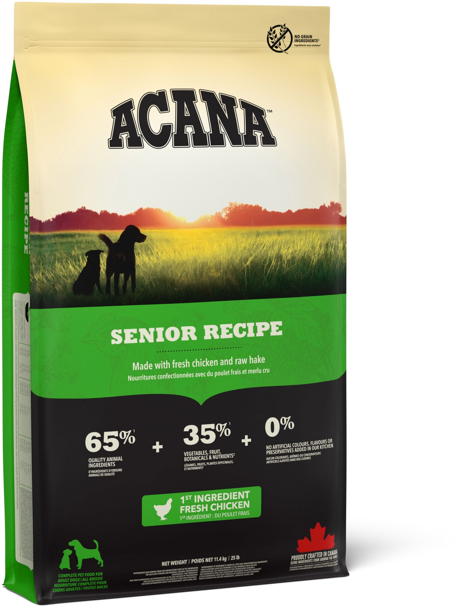 Acana Senior Recipe 11,4 kg Granuly pre psov