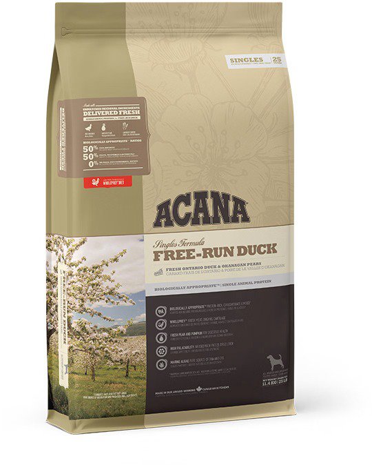 Acana Free-Run Duck Singles 11,4 kg Granuly pre psov