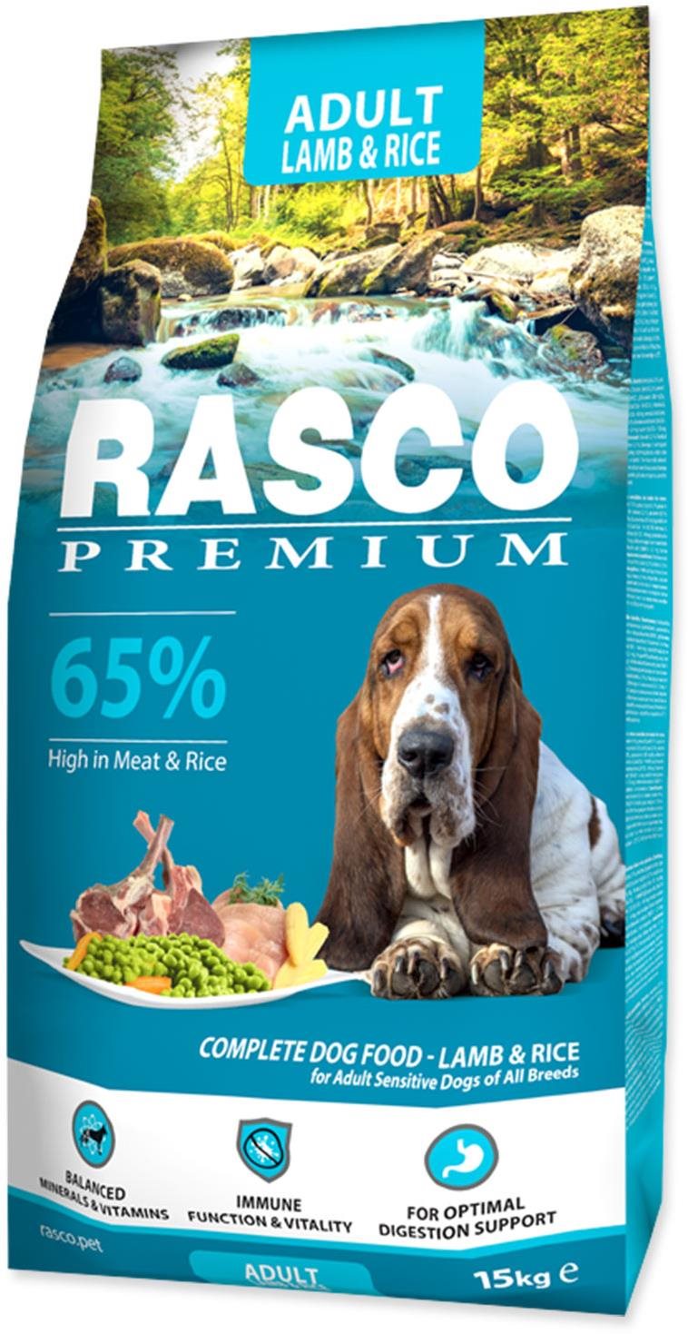 Rasco Granule Premium Adult jahňa s ryžou 15 kg Granuly pre psov