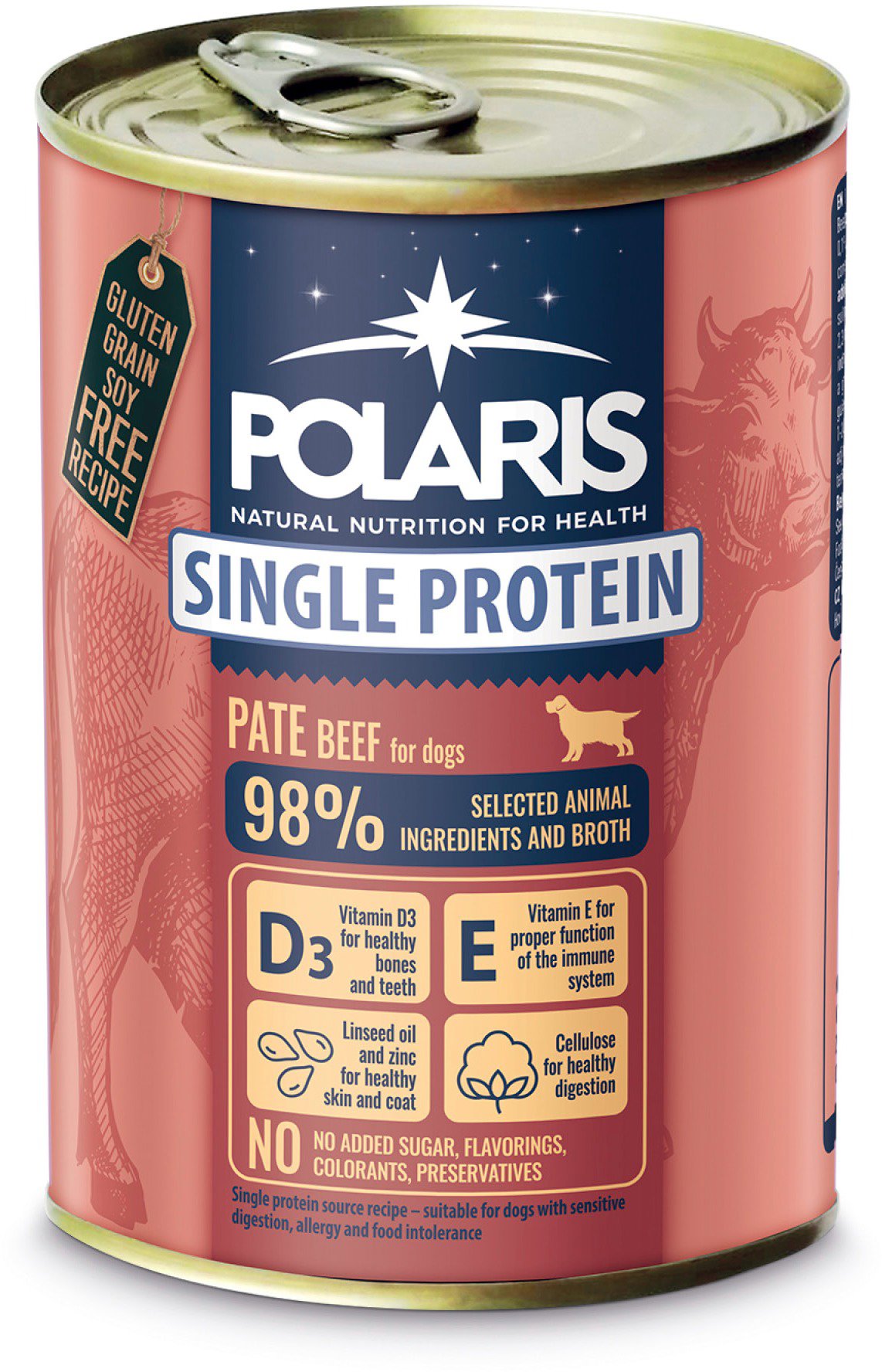 Polaris Single Protein Paté konzerva pre psov hovädzia 400 g...