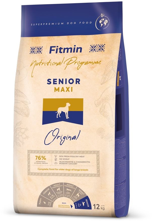 Fitmin Maxi Senior 12 Kg Granuly pre psov