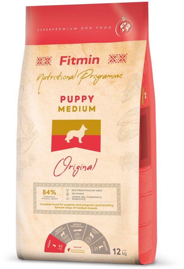 Fitmin Medium Puppy 12 Kg Granule pre šteniatka