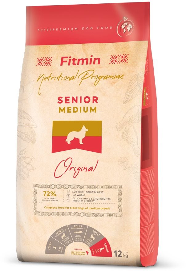 Fitmin Medium Senior 12 Kg Granuly pre psov
