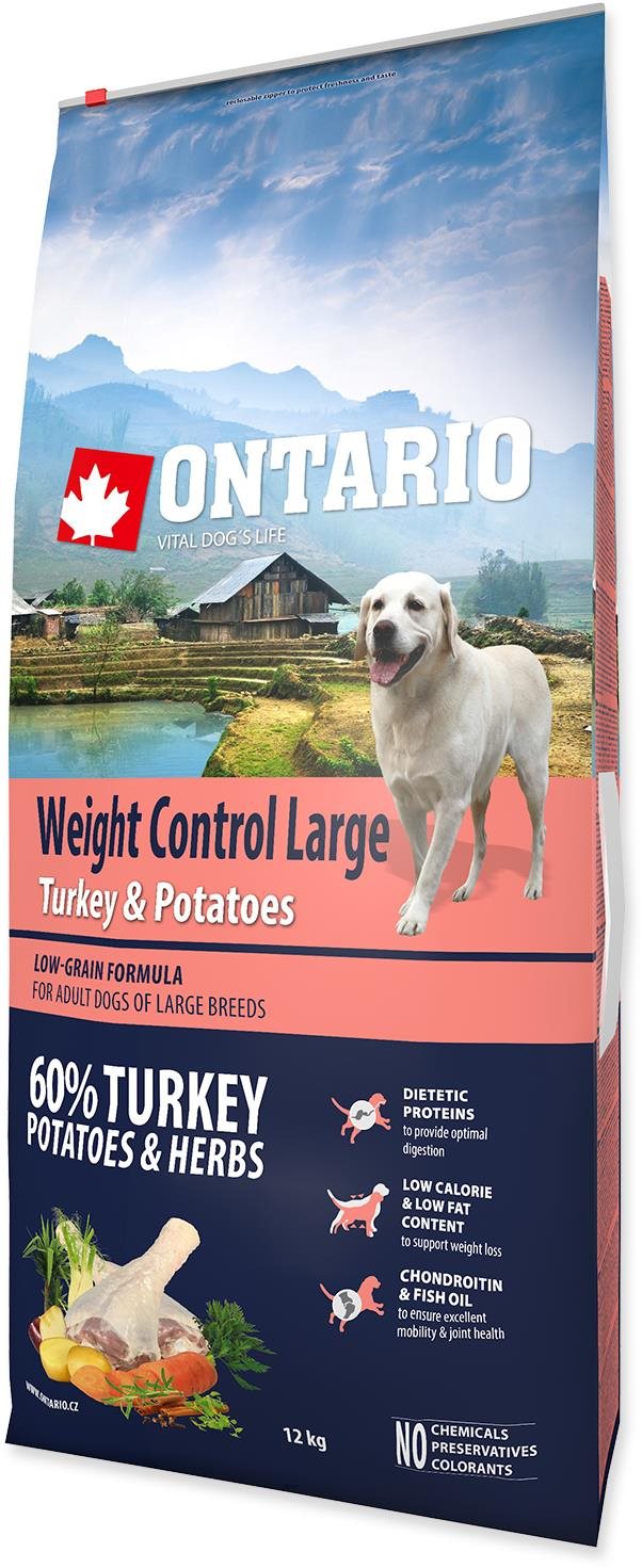Ontario Large Weight Control Turkey & Potatoes 12 kg Granuly pre psov