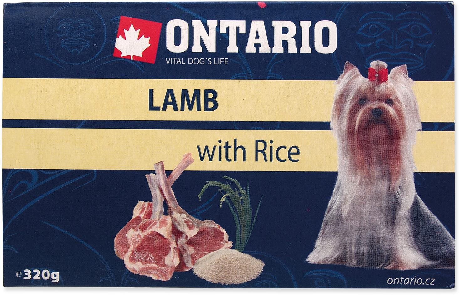 Ontario Vanička jahňacia s ryžou 320 g Vanička pre psa