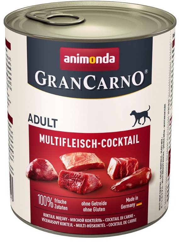 Grancarno konzerva pre psov Adult multi mäsový koktail 800 g...
