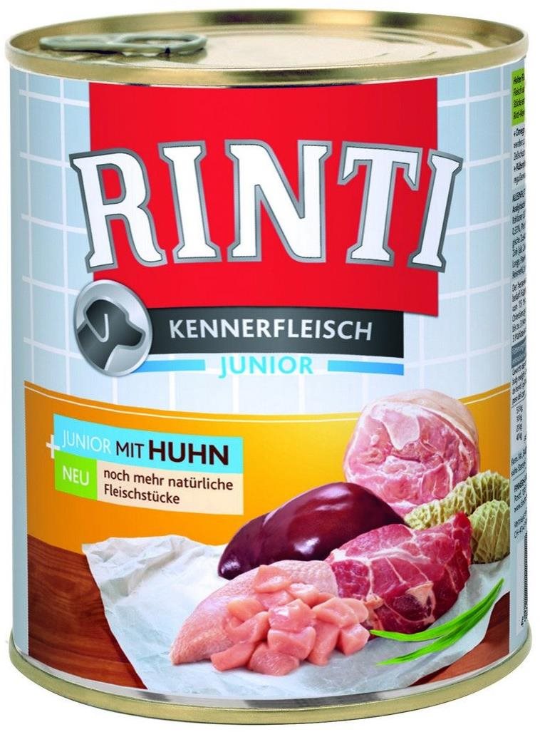 Rinti junior konzerva kurča 800 g Konzerva pre psov