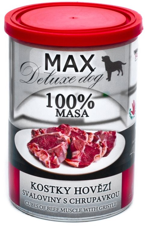 MAX deluxe kocky hovädzej svaloviny s chrupavkou 400 g Konzerva pre...