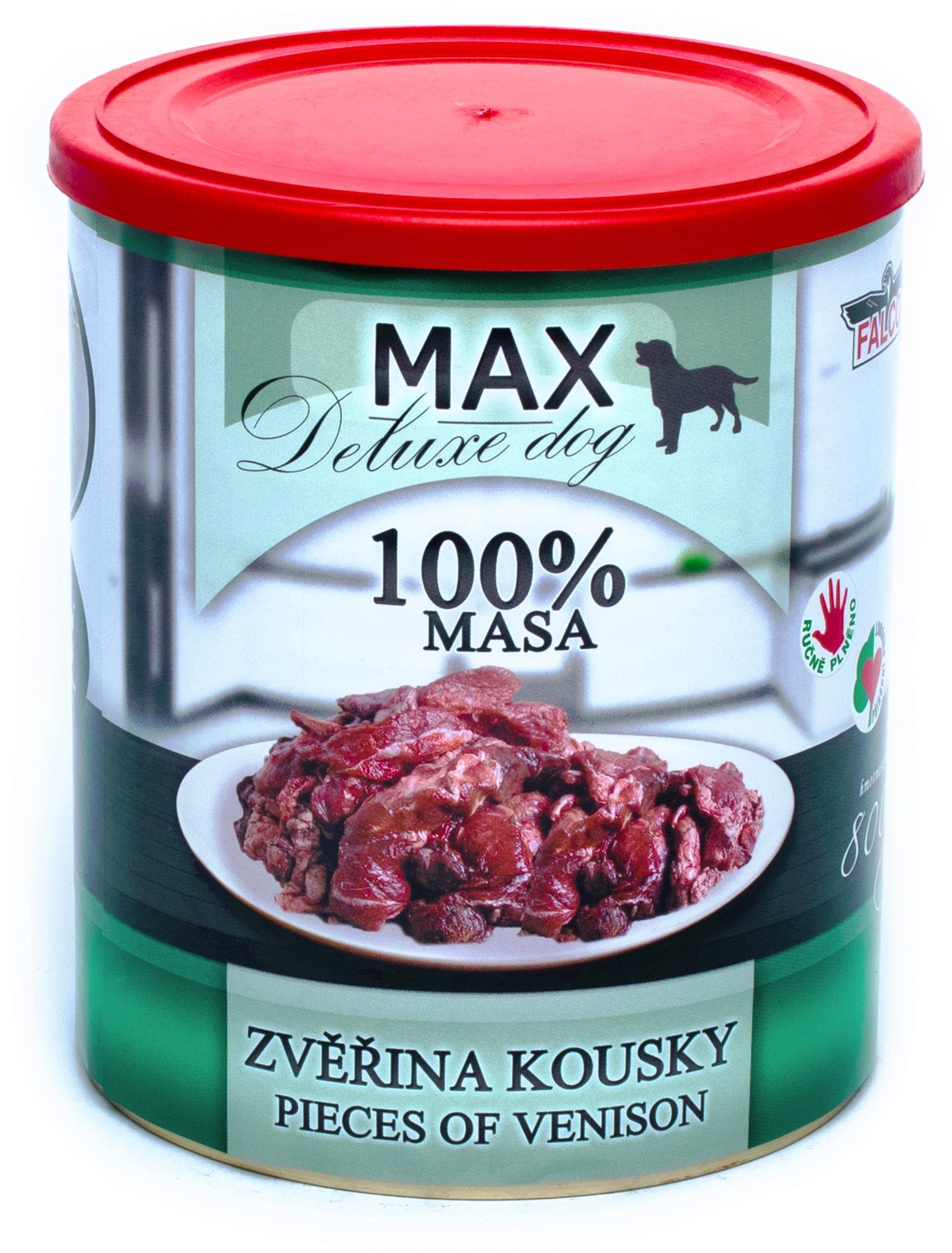 MAX deluxe zverina kúsky 800 g Konzerva pre psov