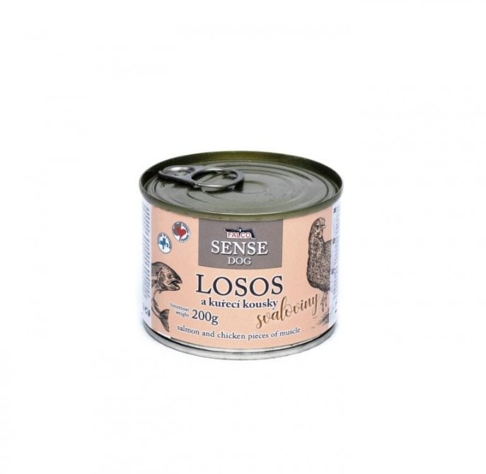 Falco Sense Dog losos a kura 200 g Konzerva pre psov