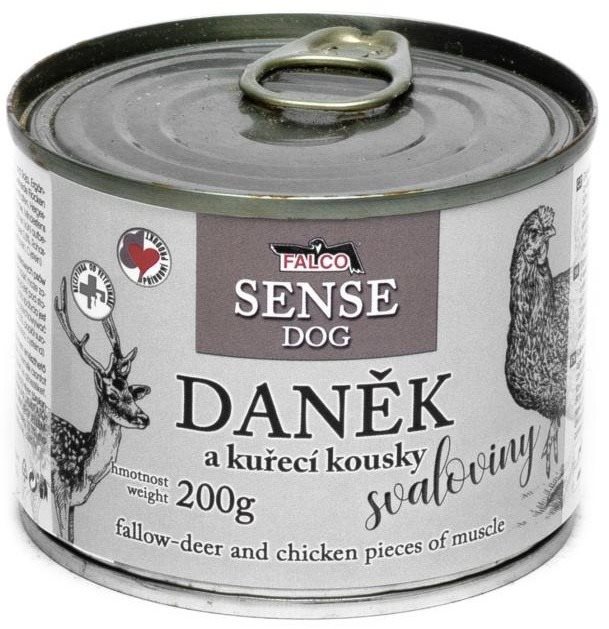 Falco Sense Dog daniel a kura 200 g Konzerva pre psov