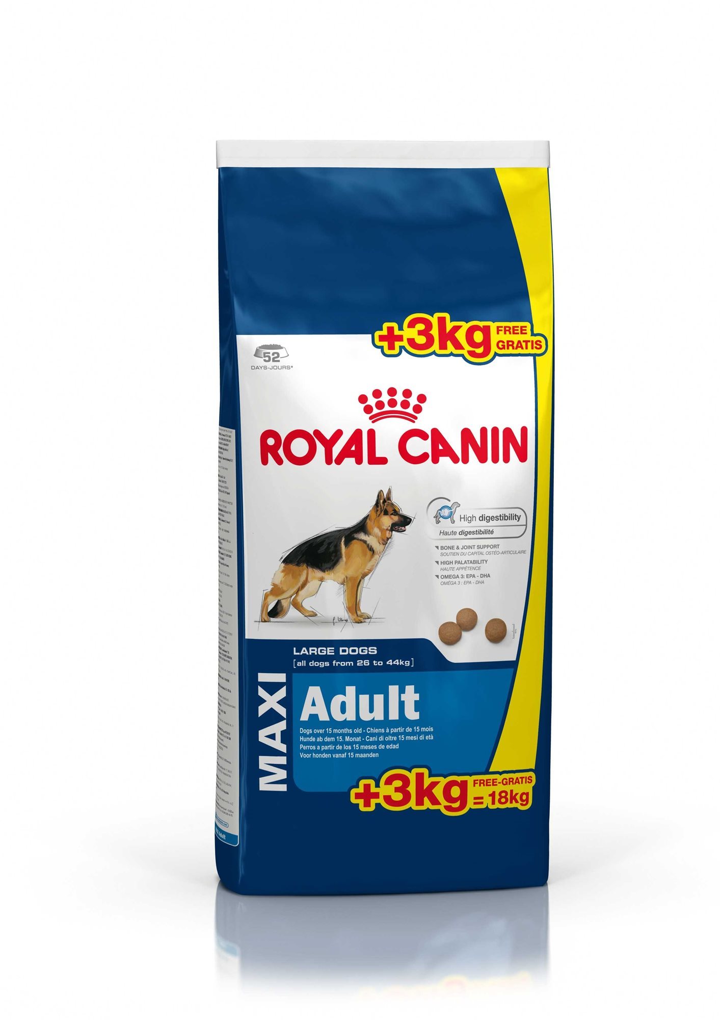 Royal Canin Maxi Adult 15 + 3 kg Granuly pre psov