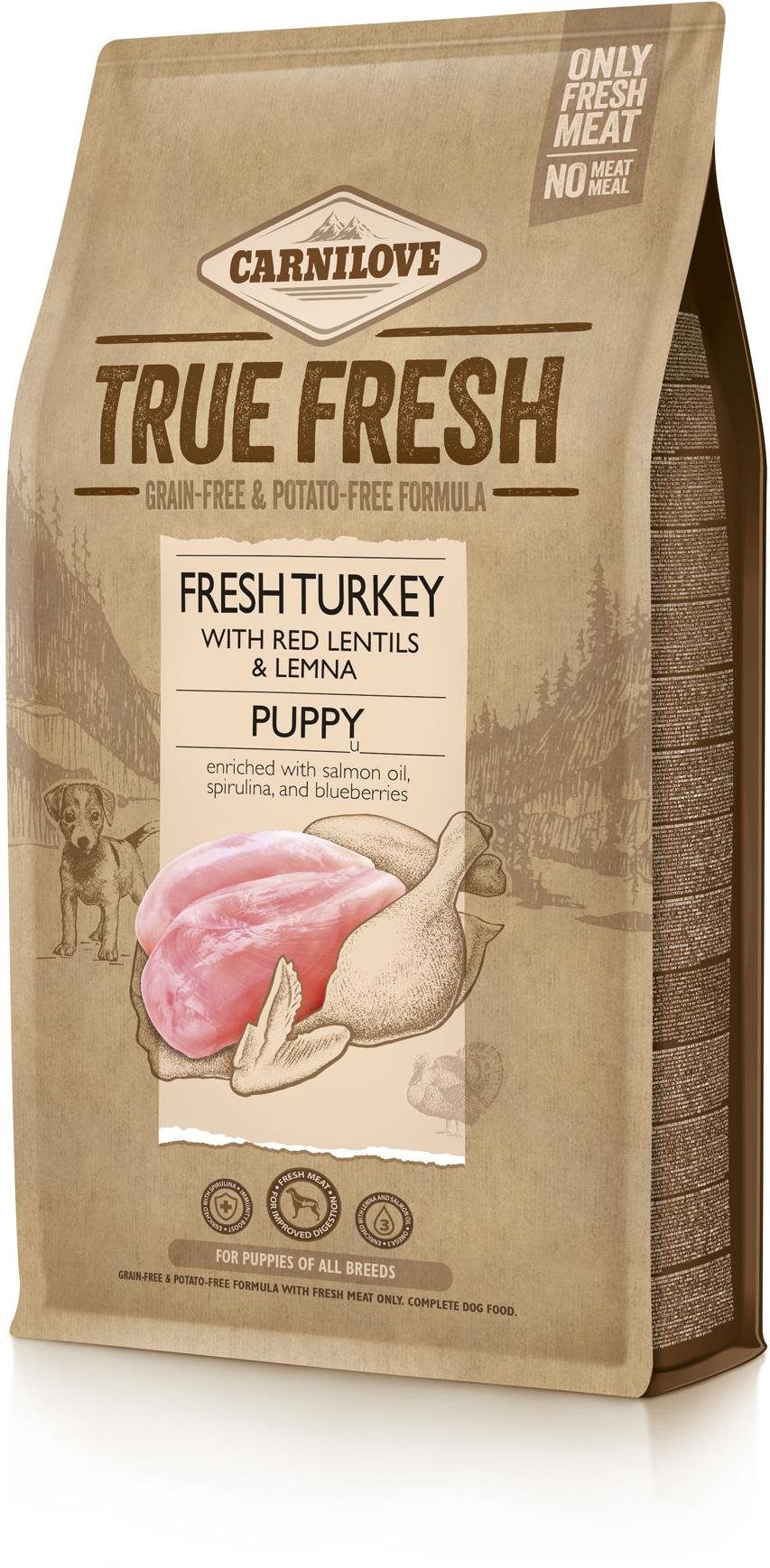 Carnilove True Fresh Granuly pre šteňatá s čerstvým morčacím 1,4 kg...