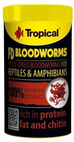 Tropical FD Blood Worms 100 ml 7 g Krmivo pre teráriové zvieratá