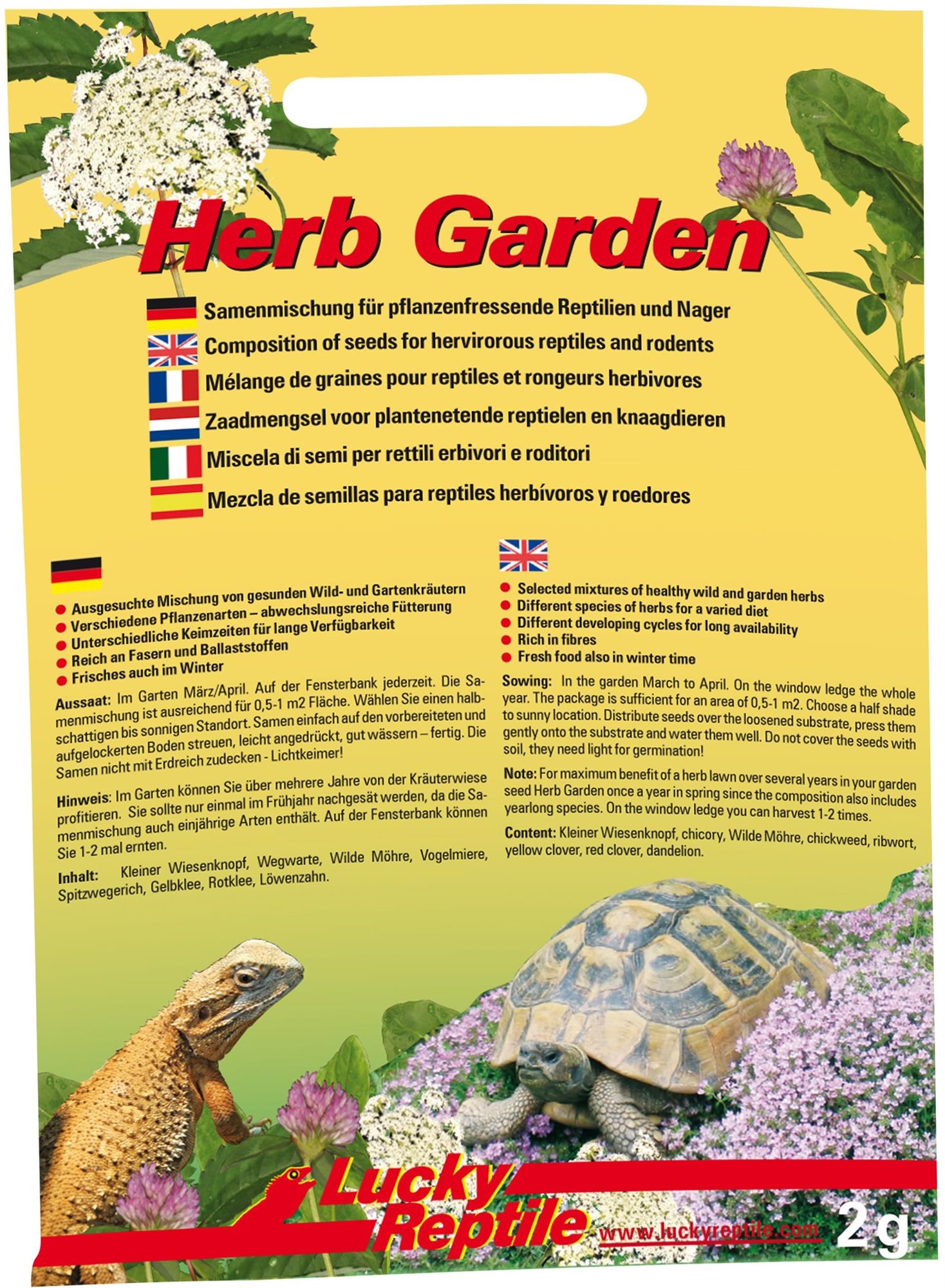 Lucky Reptile Herb Garden Nechtík 3 g Krmivo pre teráriové zvieratá