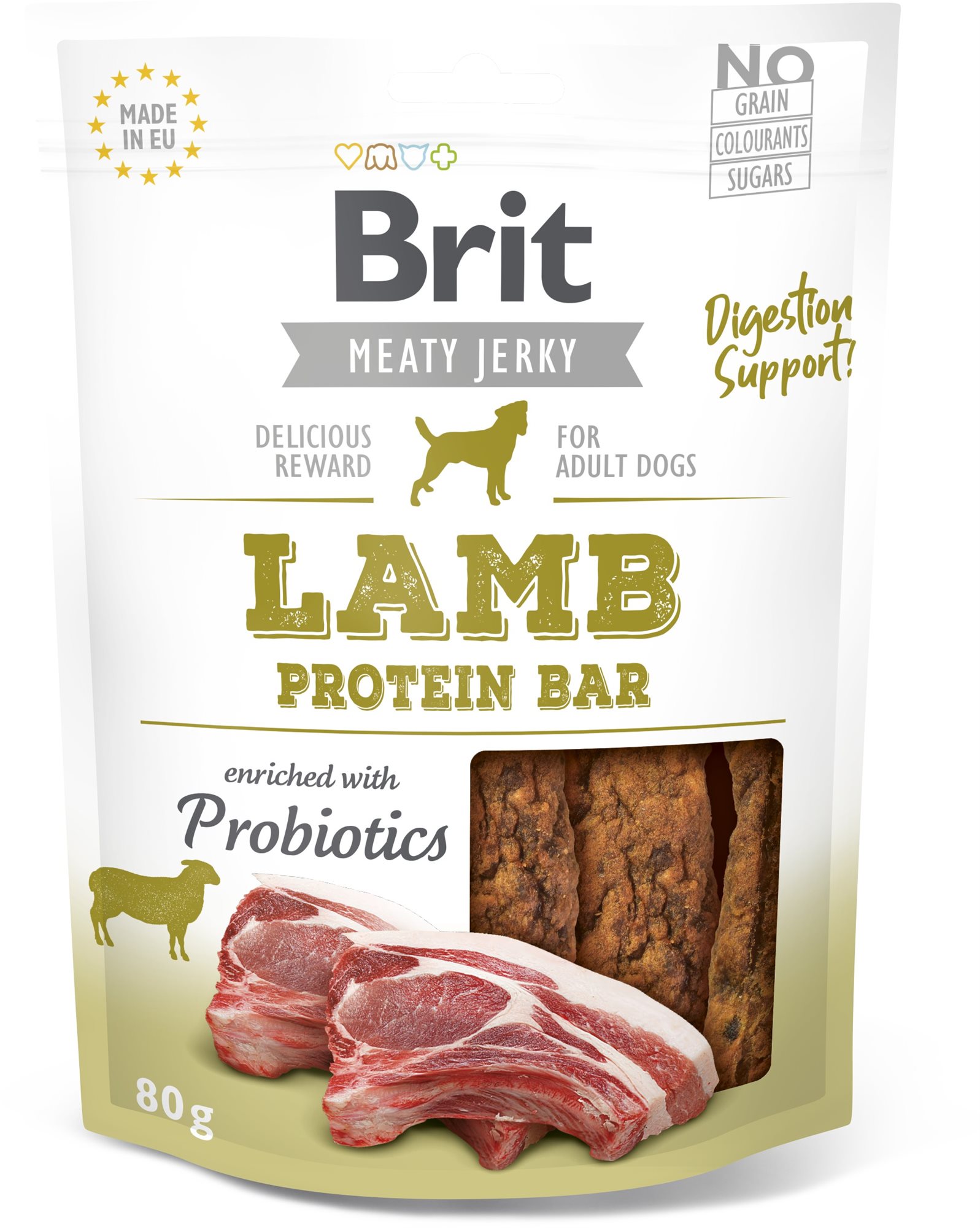 Brit Jerky Lamb Protein Bar 80 g Maškrty pre psov