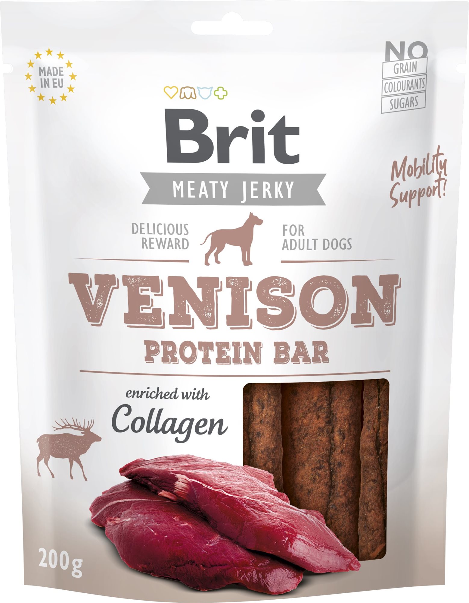 Brit Jerky Venison Protein Bar 200 g Maškrty pre psov