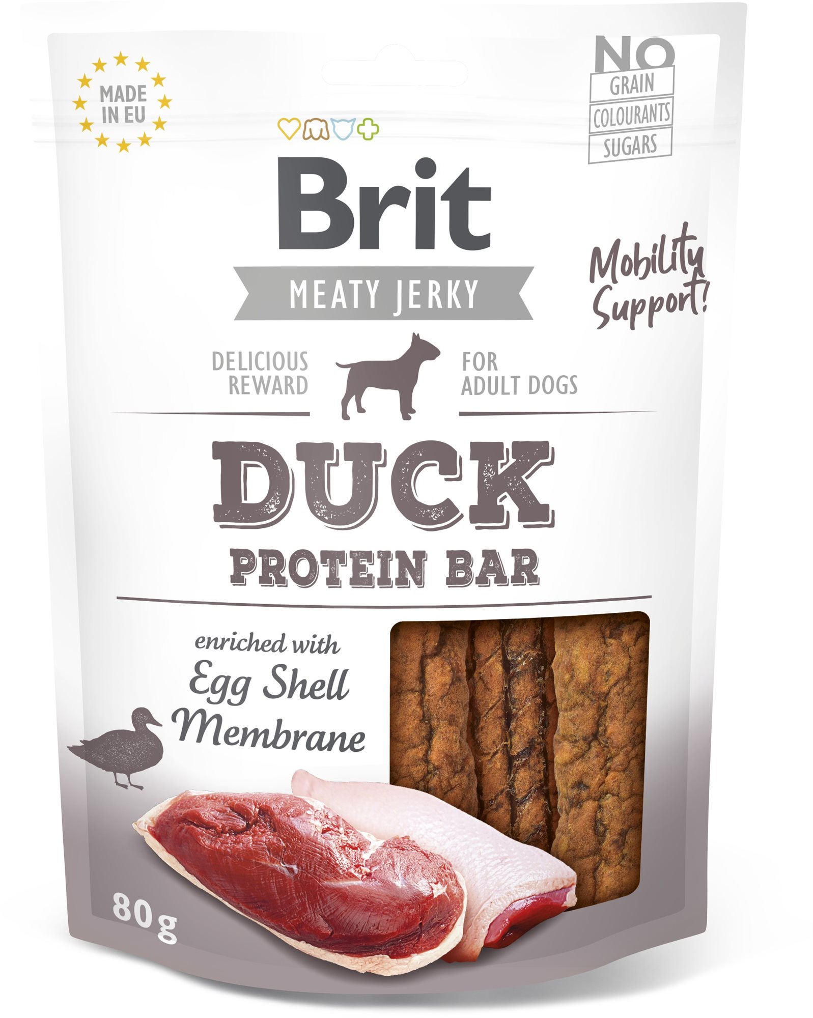 Brit Jerky Duck Protein Bar 80 g Maškrty pre psov