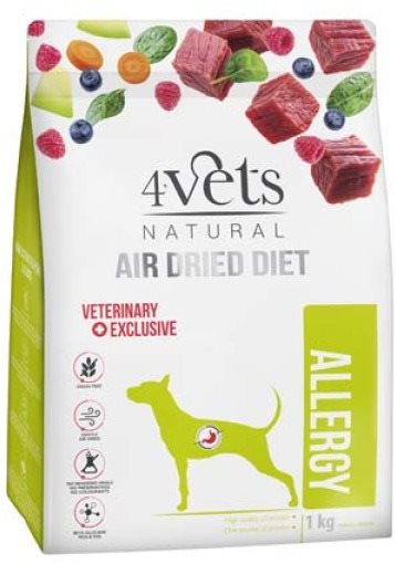 4Vets Air dried natural veterinary exclusive allergy Diétne granule...