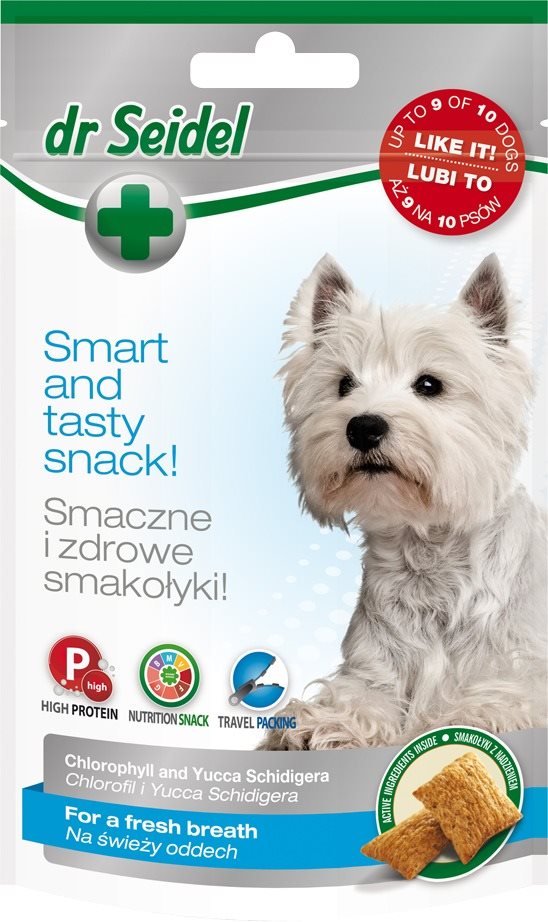 Dr. Seidel Zdravé pochúťky pre psov pre svieži dych 90 g Doplnok...