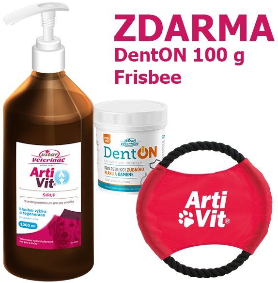 Vitar Veterinae Artivit sirup 1000 ml + 100g DentOn + frisbee...