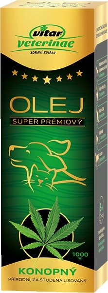 Vitar Veterinae Konopný olej 1000 ml Olej pre psa