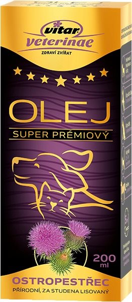 Vitar Veterina pestrec mariánsky olej 200 ml Olej pre psa