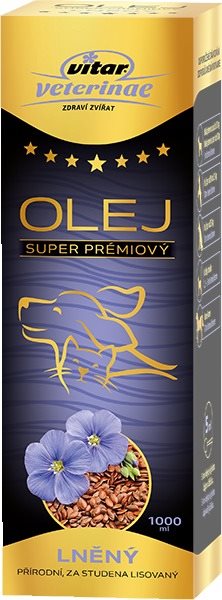 Vitar Veterinae Ľanový olej 1000 ml Olej pre psa