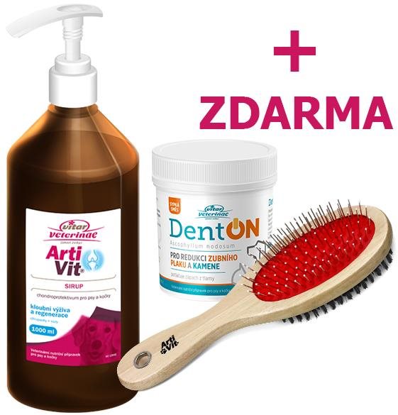 Vitar Veterinae Artivit sirup 1000 ml + DentOn 100 g + kefa pre...