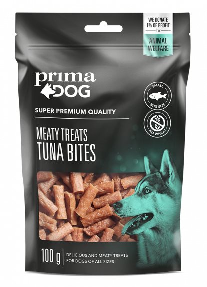 PrimaDog Tuniakové kúsky 100 g Maškrty pre psov