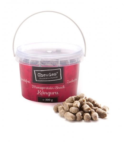 Chewies Trainings klokanie polomäkké maškrty 300 g Maškrty pre psov