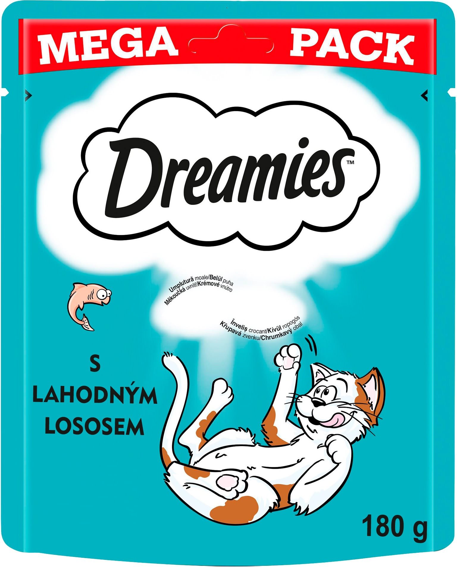 Dreamies maškrty s lososom pre mačky 180 g Maškrty pre mačky