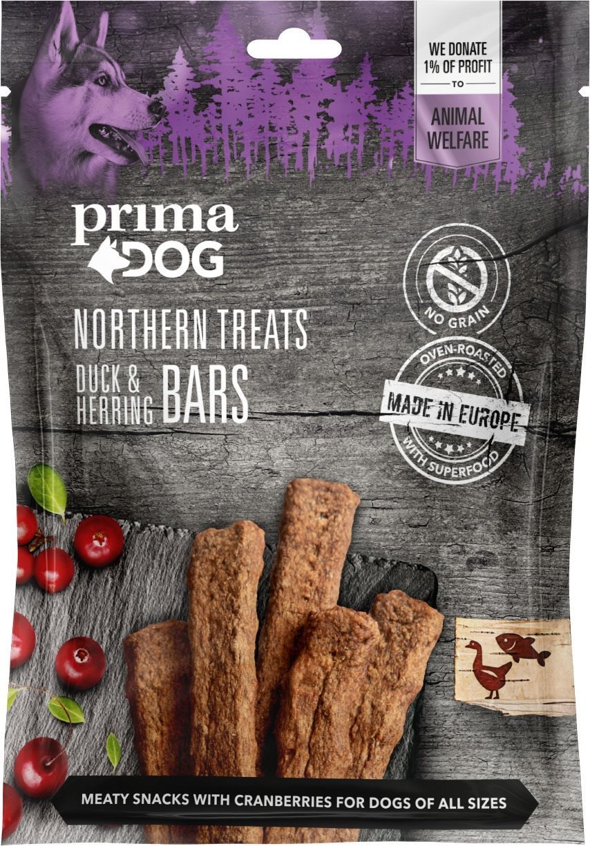 PrimaDog Kačacie a sleďové tyčinky 80 g Maškrty pre psov