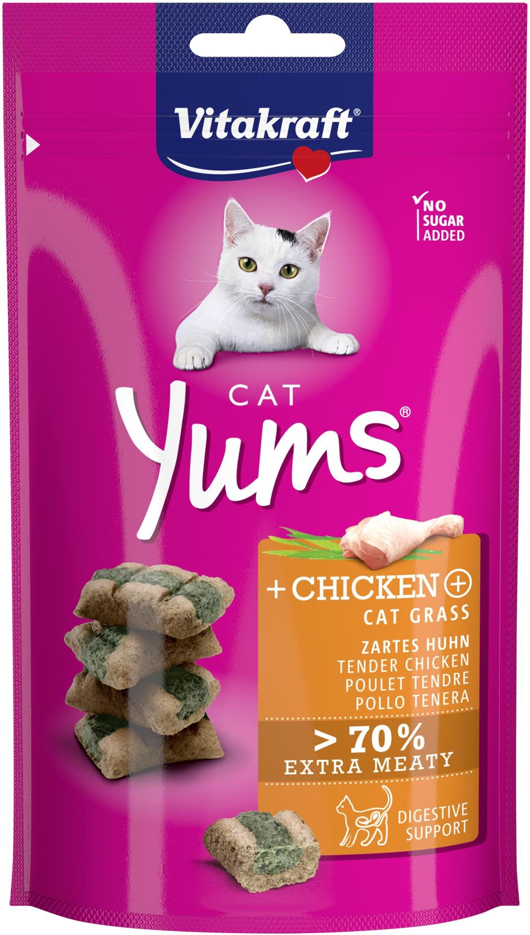Vitakraft pochúťka Cat Yums kuracie s trávou 40 g Maškrty pre mačky