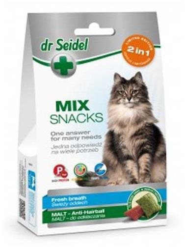 Dr. Seidel Snacks for cats Mix 2 in 1 for fresh breath & malt 60 g...