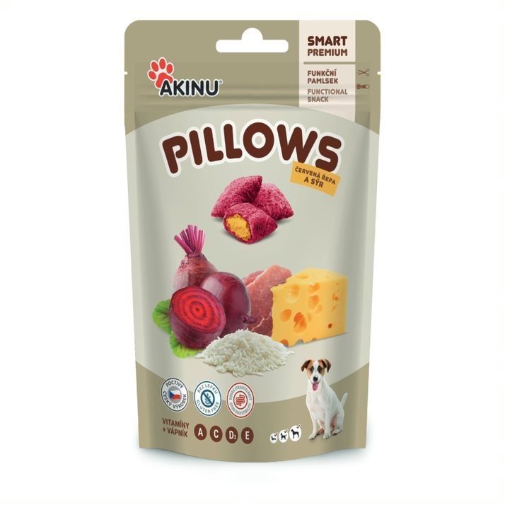 Akinu Pillows vankúšiky s červenou repou a syrom pre psov 80 g...