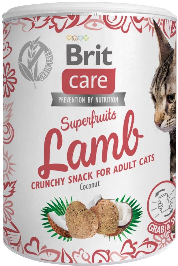 Brit Care Cat Snack Superfruits Lamb 100 g Maškrty pre mačky