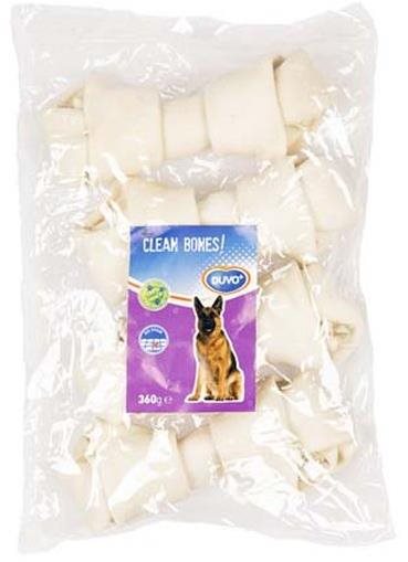 Duvo+ Bones! Viazané byvolie kosti biele 17 cm 4 ks Kosť pre psa
