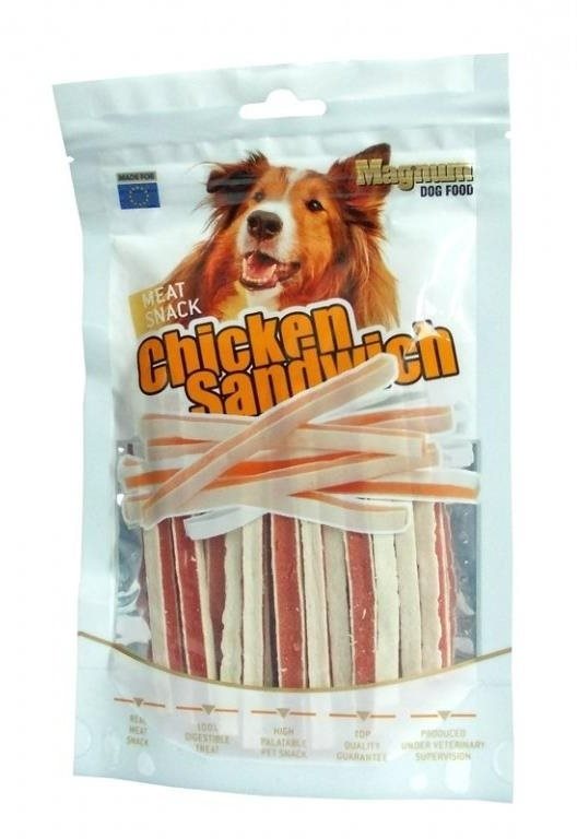 Magnum Chicken Sandwich 80 g Sušené mäso pre psov