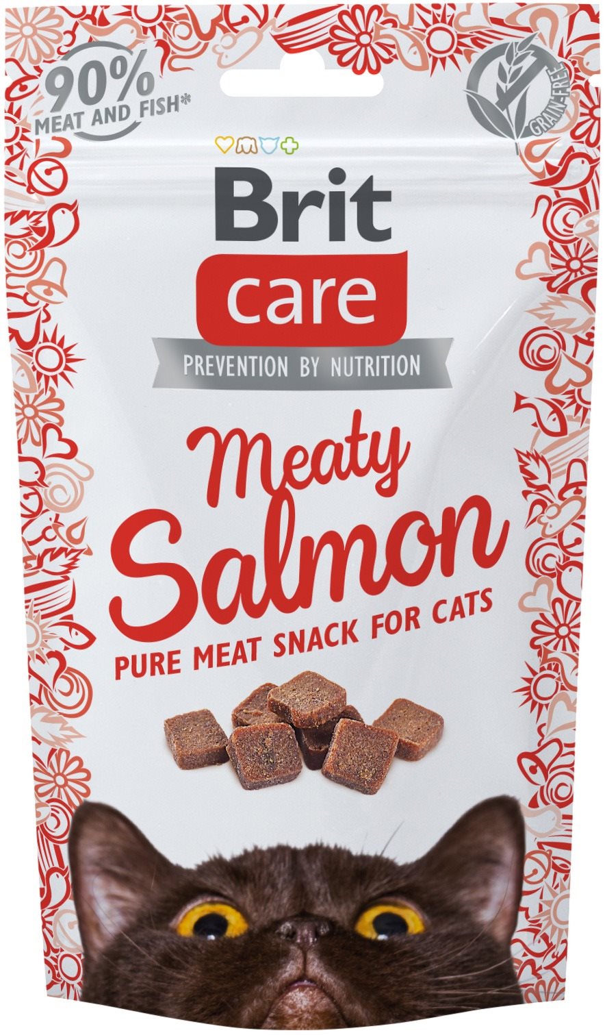 Brit Care Cat Snack Meaty Salmon 50 g Maškrty pre mačky
