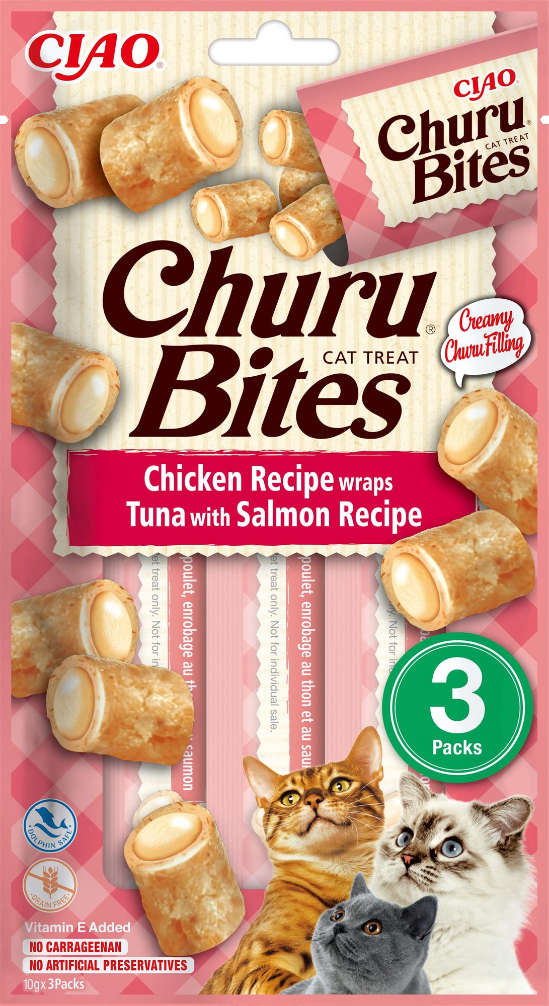 Ciao Churu Cat Bites kurací wraps s tuniakovo-lososovým pyré 3× 10...