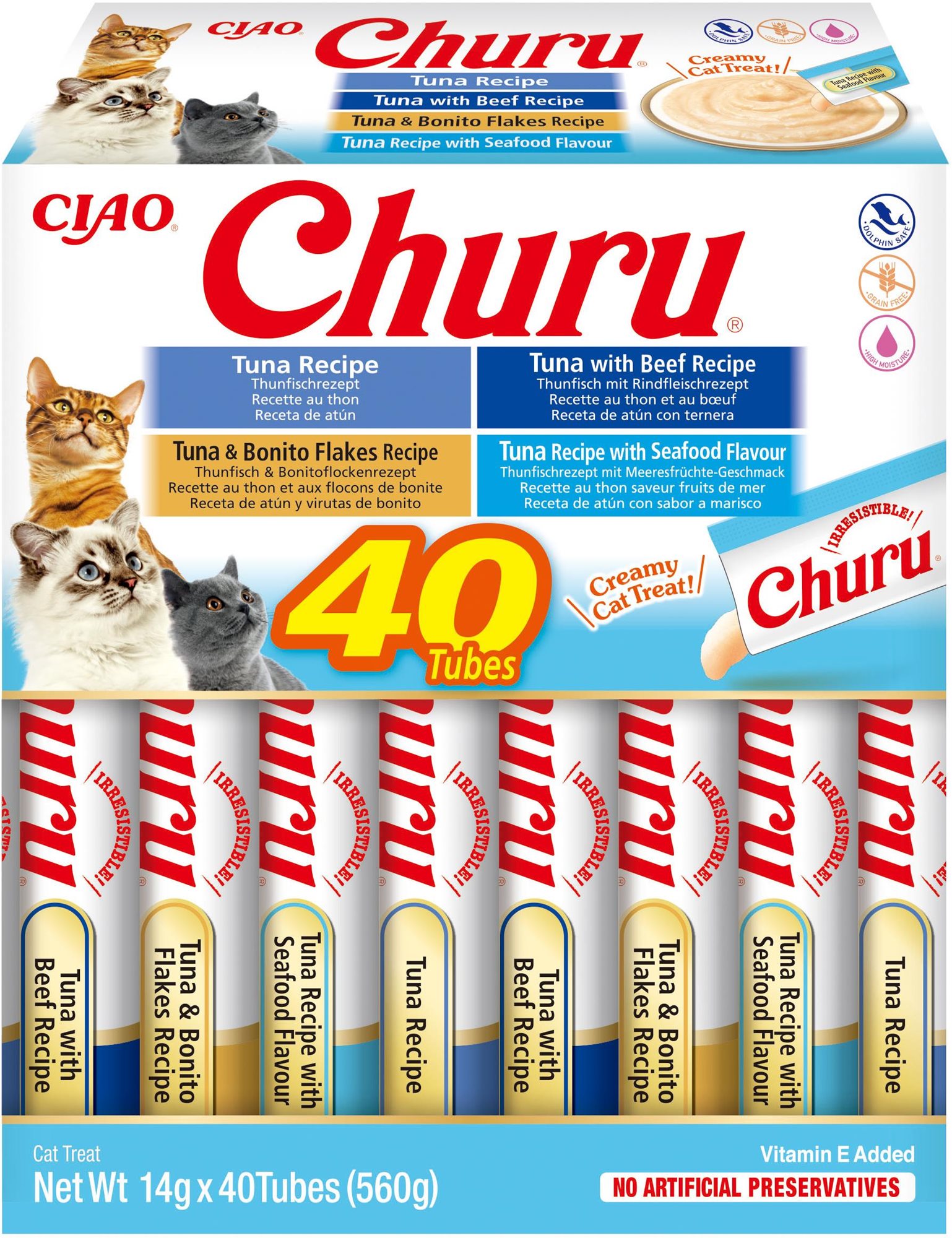 Ciao Churu Cat BOX tuniakový výber  40× 14 g Maškrty pre mačky