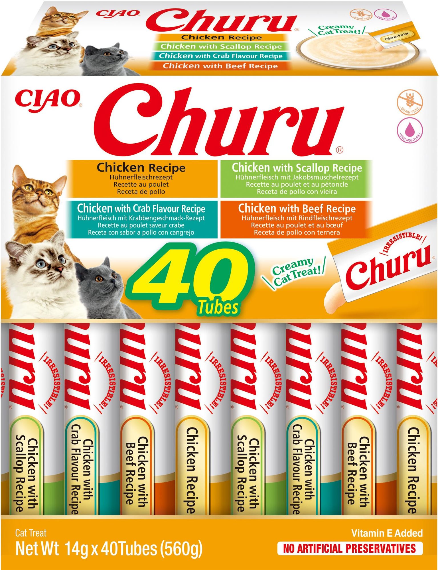 Ciao Churu Cat BOX kurací výber 40× 14 g Maškrty pre mačky
