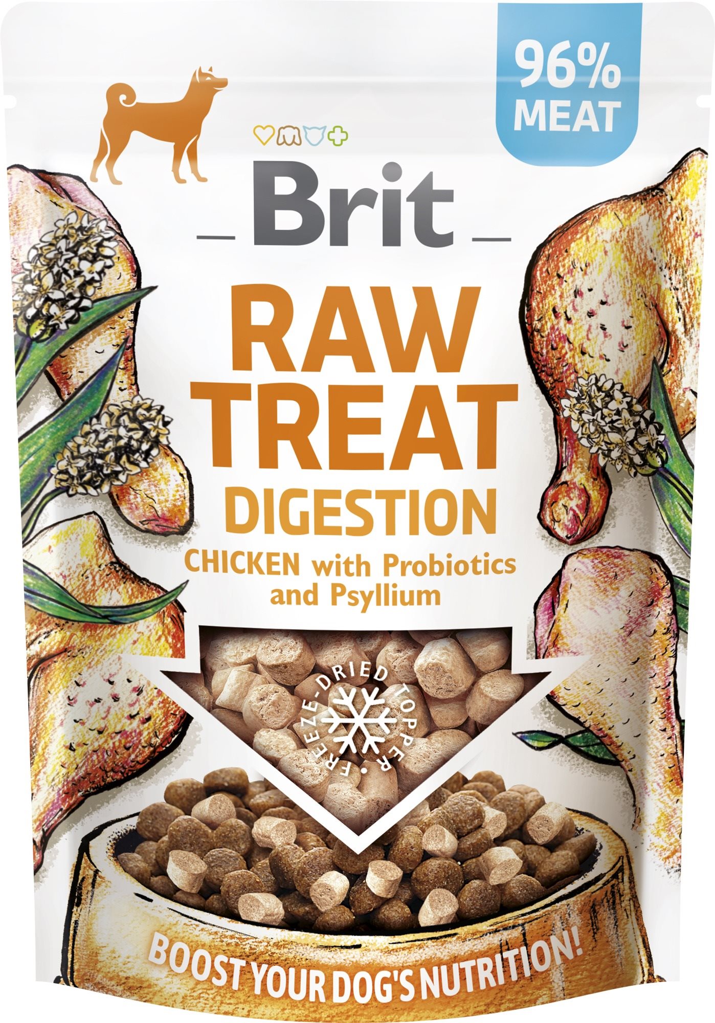 Brit Raw Treat Digestion Freeze-dried treat and topper Chicken 40 g...