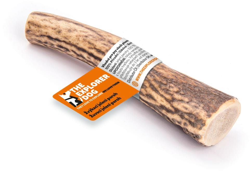 Explorer dog Žuvací jelení paroh M tvrdý Parohy pre psov
