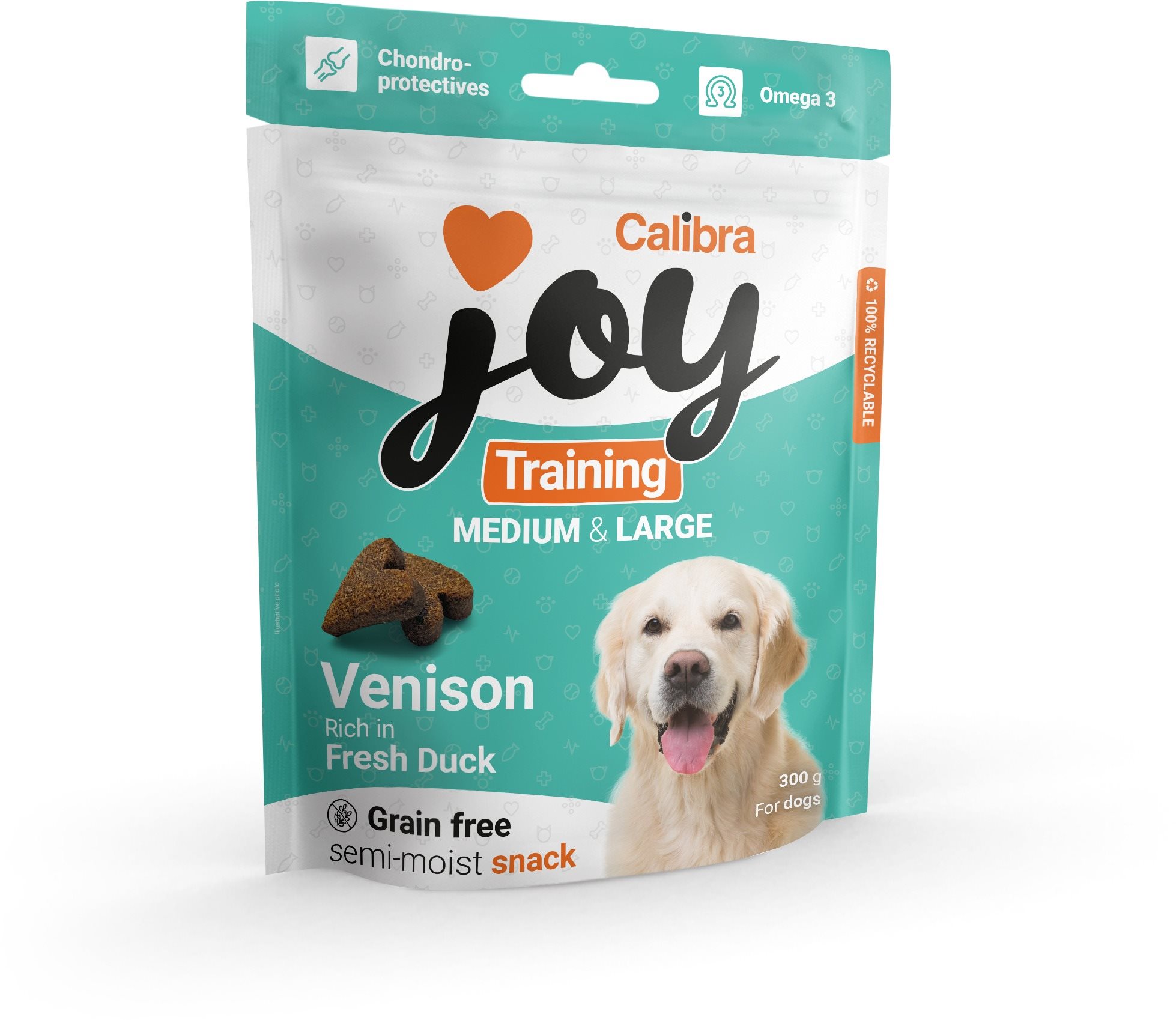 Calibra Joy Dog Training M & L Venison & Duck 300 g Maškrty pre psov