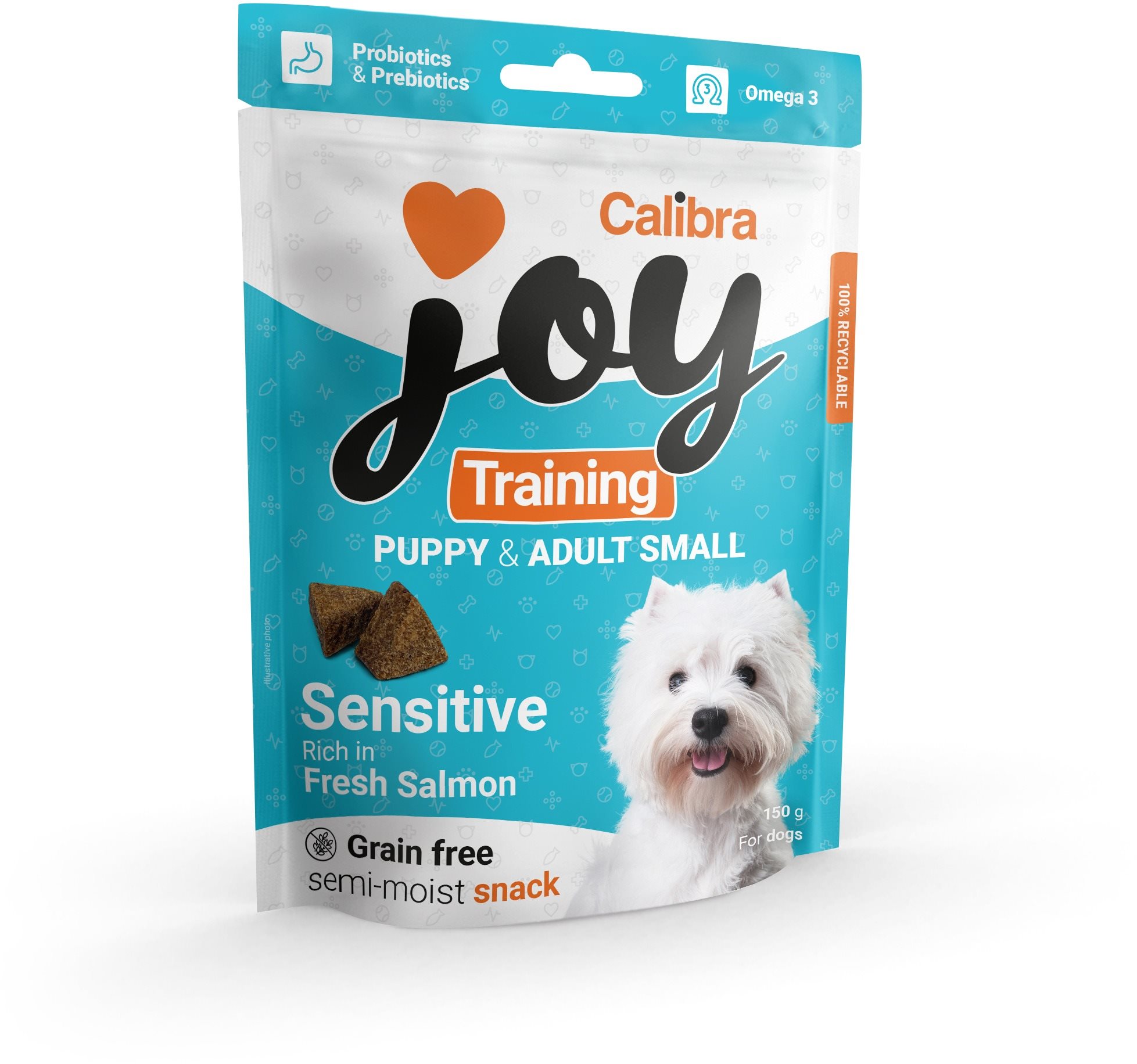 Calibra Joy Dog Training Puppy & Adult S Salmon 150 g Maškrty pre...
