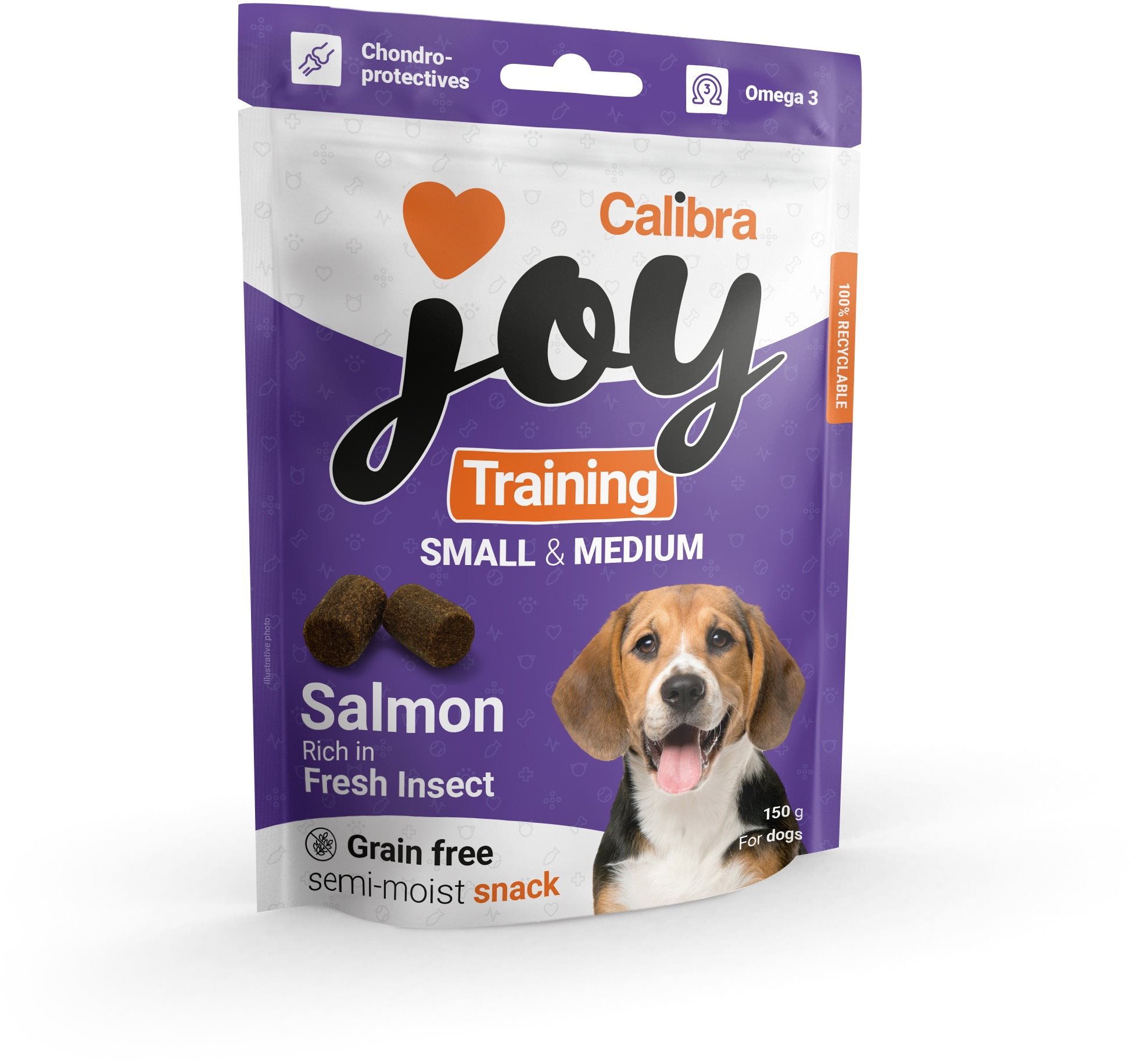 Calibra Joy Dog Training S & M Salmon & Insect 150 g Maškrty pre psov