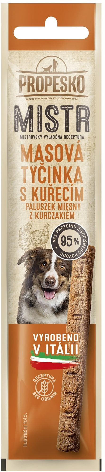 Propesko Majster mäsová tyčinka s kuracím 10 g Maškrty pre psov