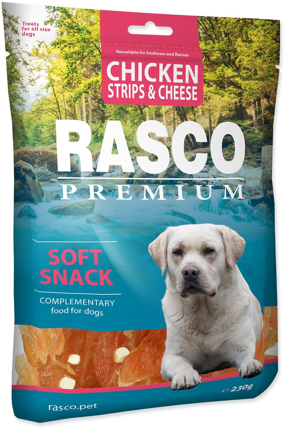 Rasco Premium Pochúťka kuracie plátky so syrom 230 g Sušené mäso...